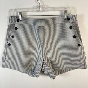 ❤️ Banana Republic High Waist Striped Shorts - Gray and Black 8